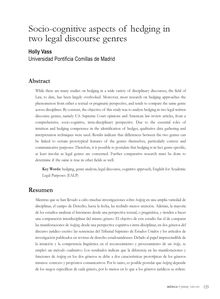 Socio-cognitive aspects of hedging in two legal discourse genres