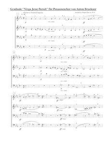 Partition complète, Virga Jesse, Graduale, C minor, Bruckner, Anton