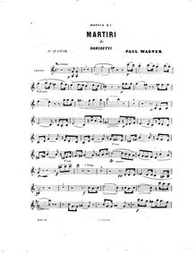 Partition de violon, quatuor No.17, Motifs de  Les martyrs 