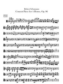 Partition altos, Concertpiece pour Four cornes et orchestre, Op.86