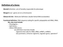 Definition of a Gene