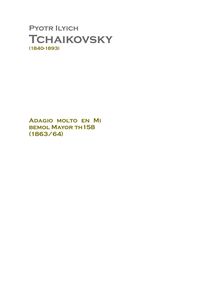 Partition complète, Adagio molto, E♭ major, Tchaikovsky, Pyotr