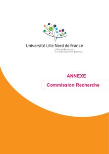 Commission Recherche ANNEXE