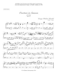 Partition Complete (original version), Samson, HWV 57, Handel, George Frideric