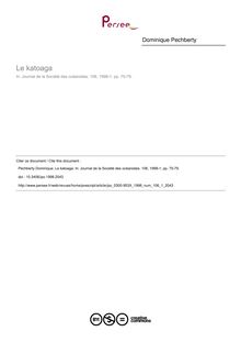 Le katoaga - article ; n°1 ; vol.106, pg 75-79