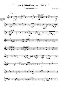 Partition Violine 2, Streichquartett #1, Fuchs, Armin