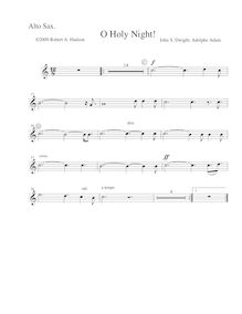 Partition Alto Saxophone (E♭), Cantique de Noël, Minuit Chrétiens