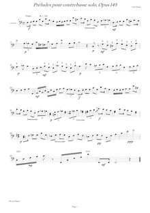 Partition 1 - Vivace, Préludes pour Double basse solo, Plante, Cyril