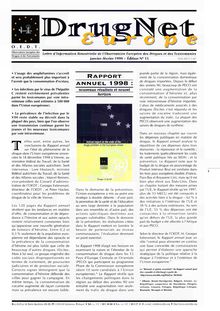 DrugNet Europe. Janvier-février 1999 · Édition N° 15