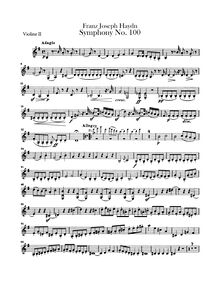 Partition violons II, Symphony No.100 en G major, “militaire”, Sinfonia No.100 “Militär”