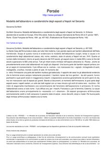 Modalità dell abbandono e caratteristiche degli esposti a Napoli nel Seicento - article ; n°1 ; vol.140, pg 457-502