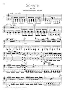 Partition complète, Piano Sonata No.21, Waldstein sonata, C major
