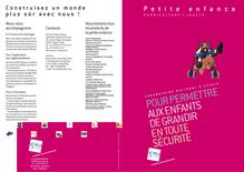 Petite Enfance - POUR PERMETTRE AUX ENFANTS DE GRANDIR EN TOUTE ...