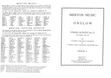 Partition parties complètes, corde quintette No.23, Op.58, A minor
