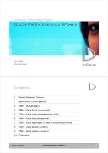 Oracle Perfomance Benchmark on VMware (2.3)