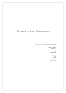 Modèle de business plan
