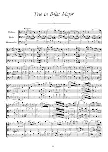 Partition complète, Trio pour cordes en B flat, D.471, Schubert, Franz