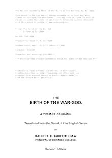 The Birth of the War-God - A Poem by Kalidasa