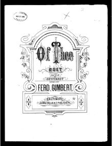 Partition , Von dir (Of Thee), 4 duos, 1: D♭ major, Gumbert, Ferdinand