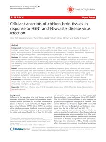 Cellular transcripts of chicken brain tissues in response to H5N1 and Newcastle disease virus infection