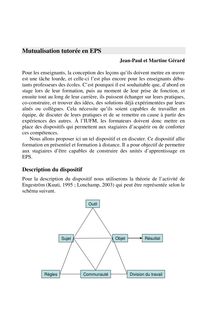 Mutualisation tutorée en EPS Jean Paul et Martine Gérard