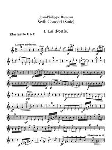 Partition clarinette 1, 2 (en B♭), 6 Concerts Transcrits en Sextuor