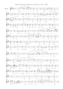 Partition Soprano 1 , partie, Musica Dei donum optimi, Lassus, Orlande de par Orlande de Lassus