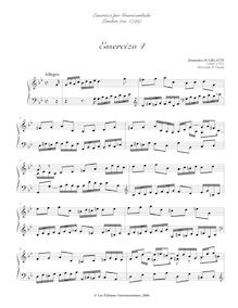Partition Esserciso 4, Essercizi per Gravicembalo, Lessons for Harpsichord