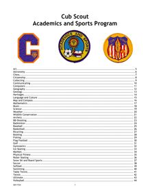Cub Scout Academics and Sports Program