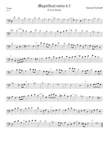 Partition 2nd verse – ténor ou viole de basse, basse clef, Tabulatura Nova