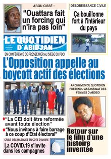 Le Quotidien d’Abidjan n°2949 - du vendredi 16 Octobre 2020