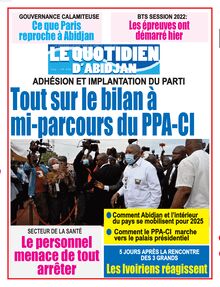 Le Quotidien d’Abidjan n°4163 - Du mardi 19 juillet 2022