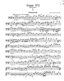 Partition de violoncelle, violoncelle Sonata No.2, Pastoral-Sonata