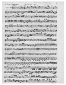 Partition violons I, Concertos pour vents, Opp.83-90, F major, Schneider, Georg Abraham