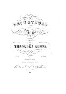 Partition complète, 2 Etudes, Op.1, Gouvy, Louis Théodore