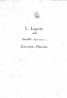 Partition violon I , partie, Intermède-pizzicato, Laporte, Louis
