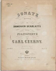 Partition complète, Sonata en pour Style of Domenico Scarlatti, Op.788