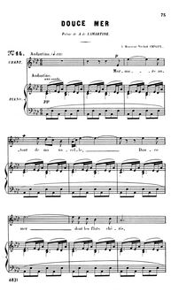 Partition complète (A♭ Major: haut voix et piano), Douce mer