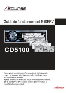 Notice Système de voiture Récepteur CD Fujitsu  E-iSERV CD5100
