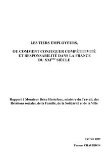 Les tiers employeurs, ou comment conjuguer compétitivité et responsabilité dans la France du XXIème siècle