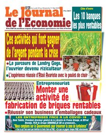 Journal de l’Economie n°570 - Du Lundi 25 au Dimanche 31 Mai 2020