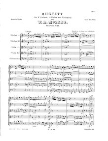 Partition complète, Quintett, K.46, B-flat major, Mozart, Wolfgang Amadeus