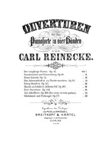 Partition complète, Musik zu Schiller’s  Wilhelm Tell , Reinecke, Carl