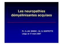 Les neuropathies demyelinisantes acquises