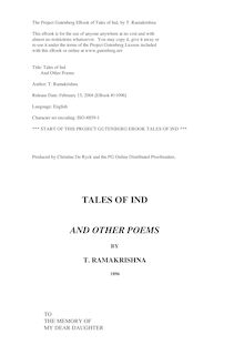 Tales of Ind - And Other Poems