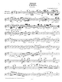 Partition de violon, Piano Trio, A major, Kiel, Friedrich