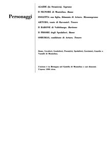 Partition complète, La straniera, Melodramma in due atti, Bellini, Vincenzo