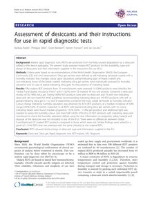 Assessment of desiccants and their instructions for use in rapid diagnostic tests