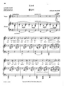 Partition complète (D minor: low voix), Lied, F♯ minor