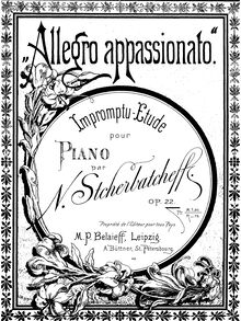 Partition complète, Allegro appasionato, Op.22, Impromptu-Etude